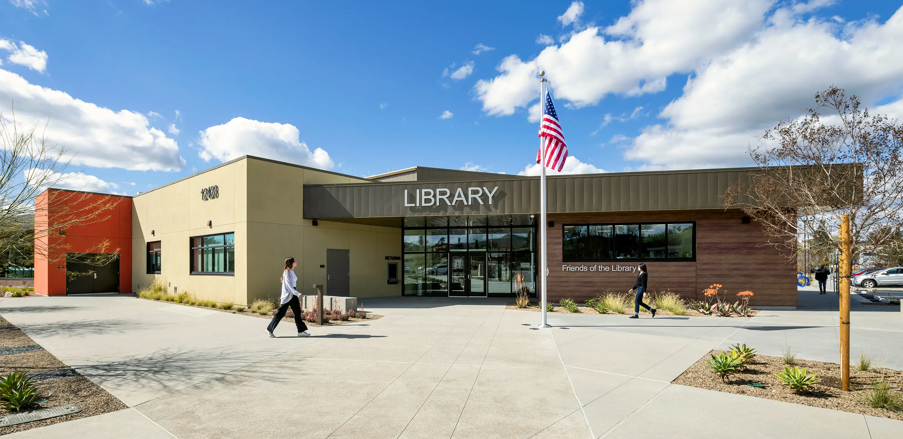 exterior of library