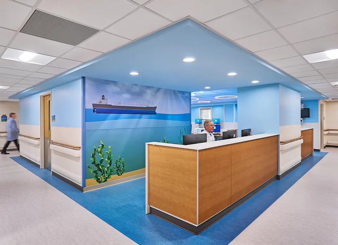 front desk of pediatric ER